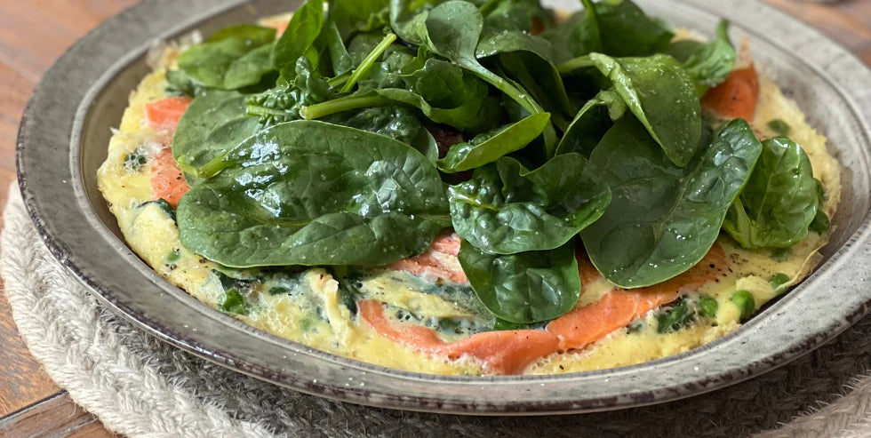 Salmon, Spinach & Pea Frittata