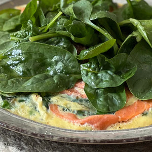 Salmon, Spinach & Pea Frittata