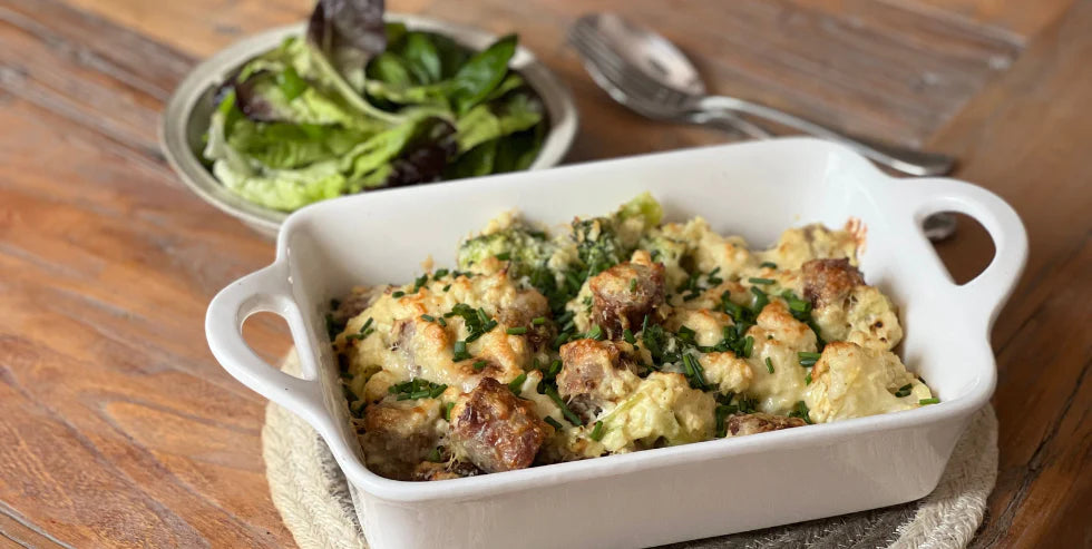 Sausage, Cauliflower & Broccoli Bake - Purition UK